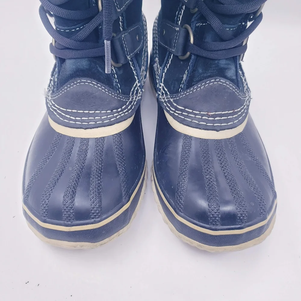 Sorel Joan Of Arctic Black Waterproof Lace Up Winter Snow Boots Women's Size 6